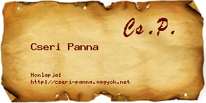 Cseri Panna névjegykártya
